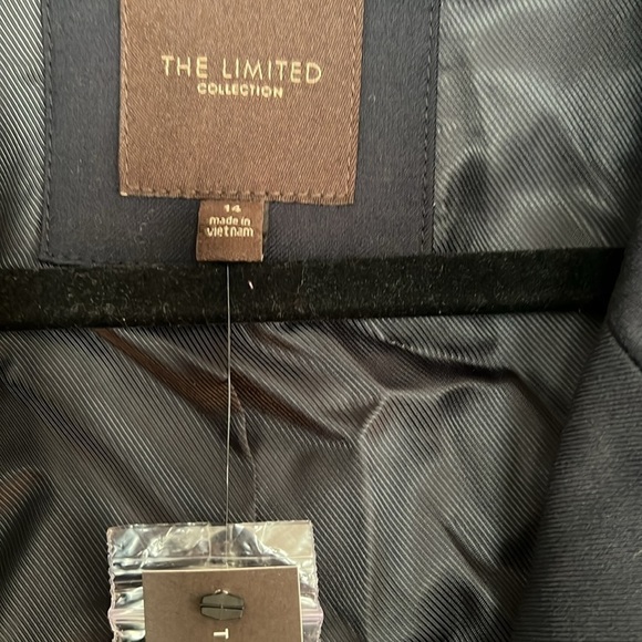 THE LIMITED Solid Navy Blue Fully Lined Button Down Blazer/Jacket, Sz 14, NWT. - Picture 3 of 12